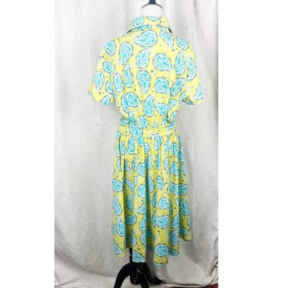 Paisley zip-up shirt dress retro-inspired - Picture 5 of 9